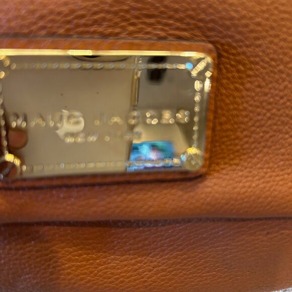 MARC BY MARC JACOBS Orange Leather Satchel Shiny Classic Q Lil Ukita - Picture 3 of 9